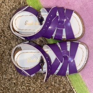 SaltWater Purple size 7 toddler sandals